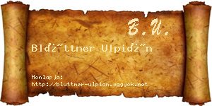 Blüttner Ulpián névjegykártya